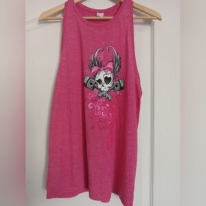 Psycho Speed Inc Piranaz Racing  "Cute but Psycho" Pink Tank Top Ladies SZ Large